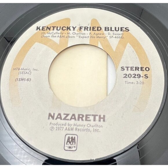 Nazareth Kentucky Fried Blues / Gone Dead Train 45 Vinyl 70s Hard Rock A&M 2029 - Picture 1 of 6